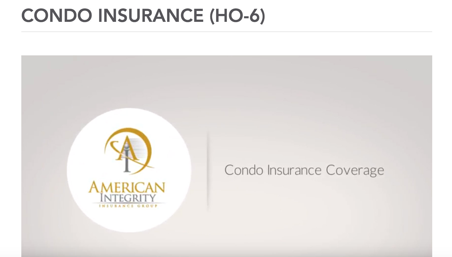 American Integrity Condo Insurance American Integrity Condo Insurance