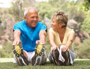 Senior couple getting back in shape after age 50