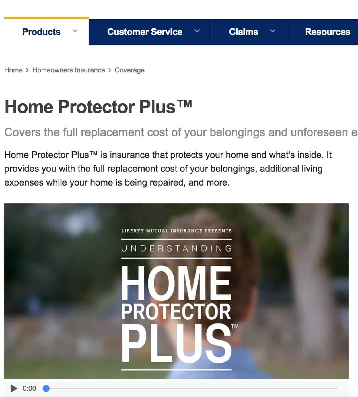 Liberty Mutual Home Protector Plus