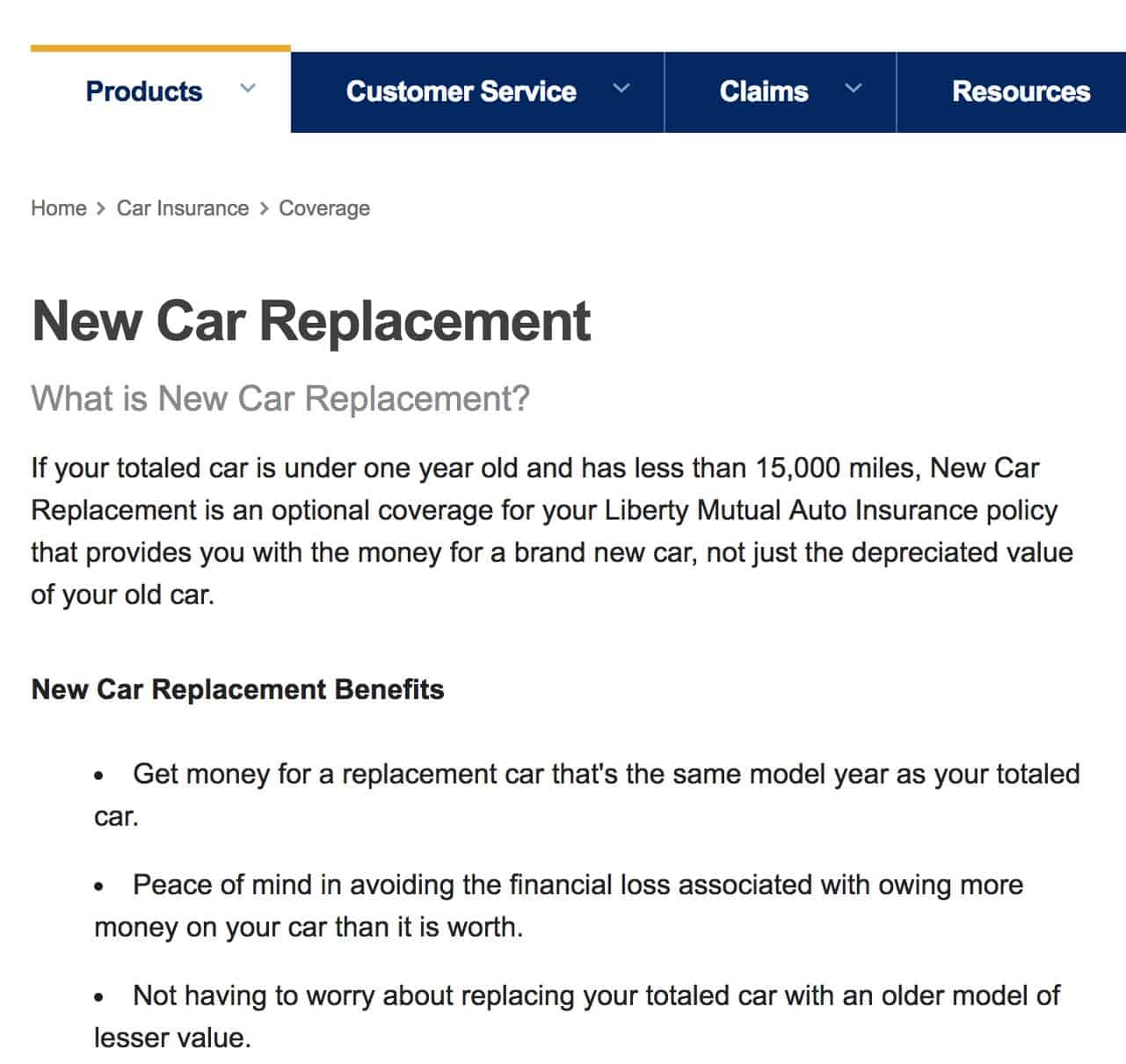 Liberty Mutual Insurance Car