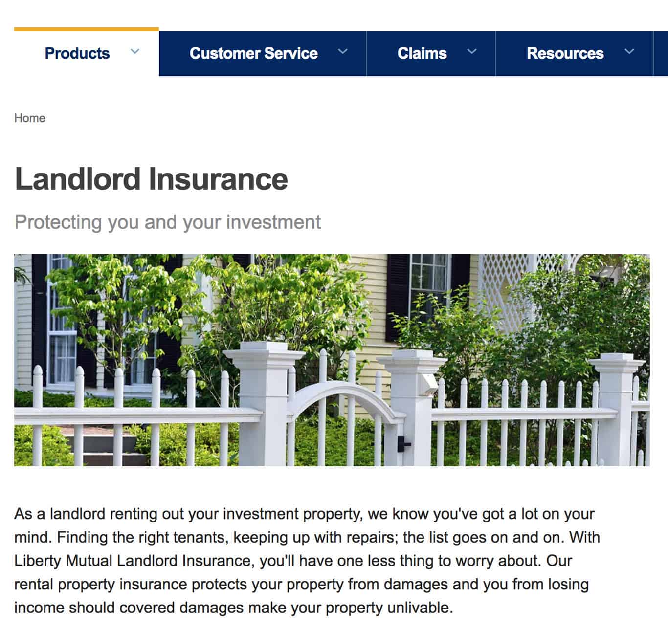 Liberty Mutual Insurance Landlord