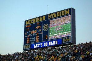 michigan football stadium scoreboard