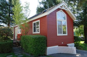 tiny red house